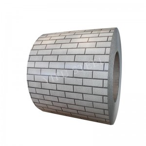 DX51D printech steel coil brick ສໍາ​ເລັດ​ຮູບ / BRICK ຮູບ​ແບບ​ການ​ເຄືອບ​ເຫຼັກ​ກ້າ​ເຫຼັກ​ໄດ້​ຮັບ​ການ​ຕົບ​ແຕ່ງ​