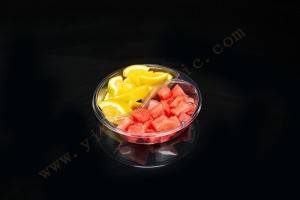 300G GLD-160D round 2 compartment disposable Fruit or Deli Tray with Lid manufacturer