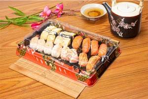 GLD-30-20 21 Rolls Sushi tray with lid/sushi container