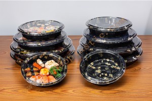 Round GLD3-2424CB2 Sushi container with lid/sushi tray with lid