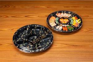 GLD-3-35AB2-5 Round with 5 compartments sushi plastic container/sushi tray