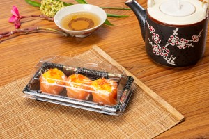 5 Rolls GLD3-01A Plastic container for sush/sushi container with lid
