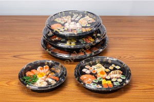 Round GLD3-2828CB2 Sushi container/sushi tray