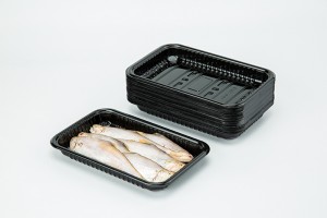 GLD-2013（black）Disposable packaging box for bean products /trays with overwrap