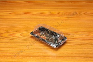 3 Rolls GLD3-00A Sushi plastic container/sushi tray with lid