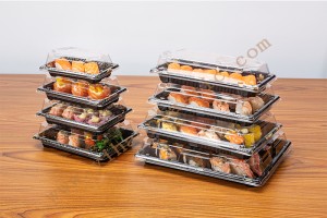 16 Rolls GLD3-09A Round sushi tray with lid/sushi containers for sale