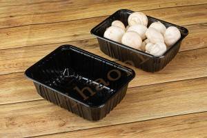 750G GLD-1813H6B Thermoformed trays manufacturers/Black Plastic Food Tray