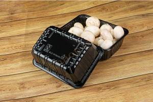 750G GLD-1813H6B Thermoformed trays manufacturers/Black Plastic Food Tray