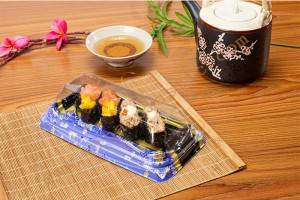 4Rolls GLD-TH1-4 Sushi plastic container/plastic container for sushi