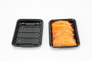 GLD-1410（black） Fresh salmon disposable tray