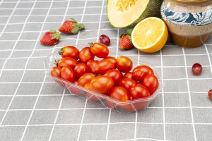 GLD-TP21-11 New disposable pet transparent color plastic fruit and vegetable boat type tray mango packing box/thermoform blister packaging
