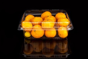 1000G GLD-38 One time perforated box for fruit and vegetable packaging/Fruit Plastic Packaging Clamshell