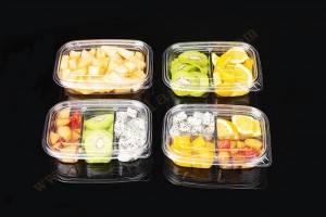 350G GLD-135B2 2 compartment clear Salad Container manufacturer