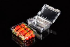 Supermarket Fruit/ Vegetable Packing Clear Plastic Food Disposable Container/Clamshell Fruit Packaging