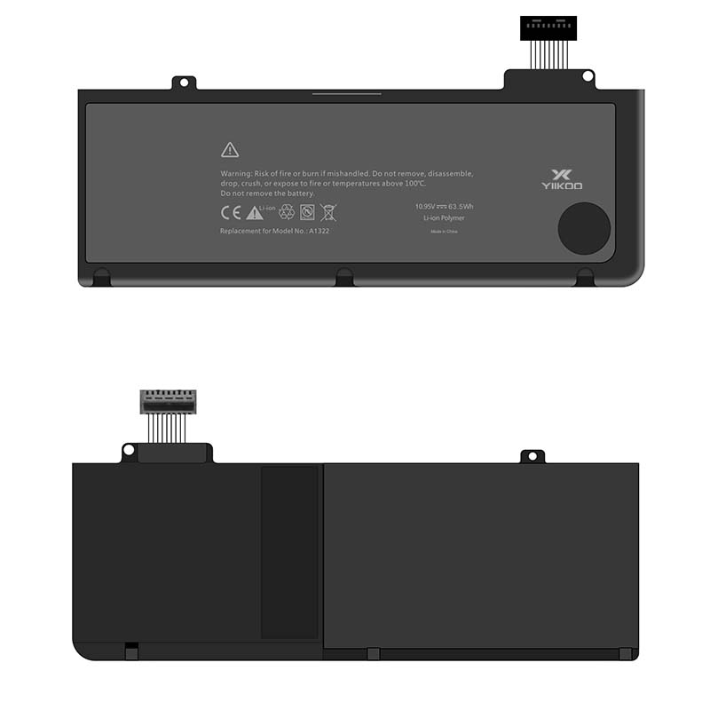 Ranplasman Li-On Macbook Battery A1322 Pou A1278 Batri Original 10.95V 63.5Wh