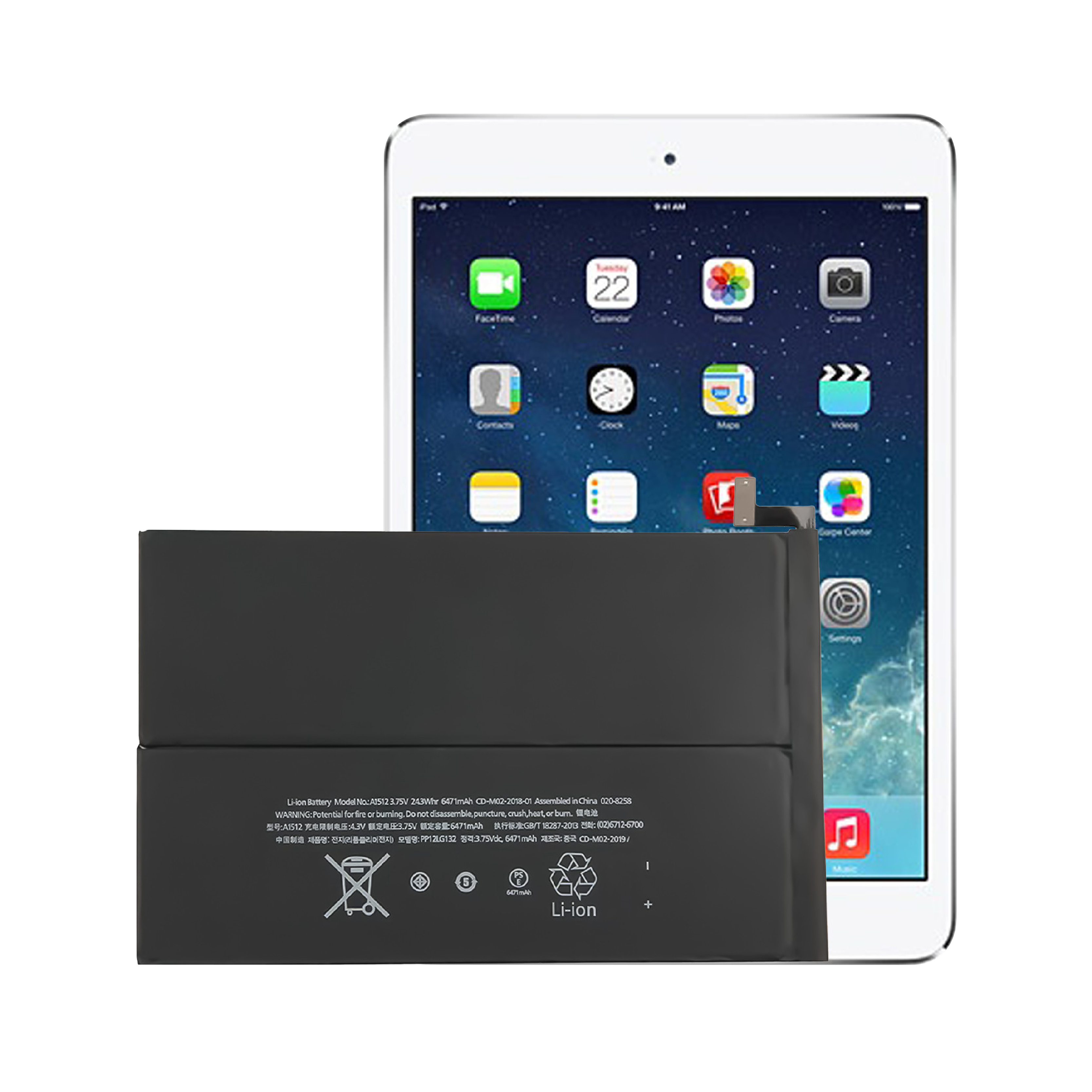 Héich Qualitéit OEM Brand New 0 Zyklus Intern Tablet Batterie Fir Apple iPad mini2/3 Batterie
