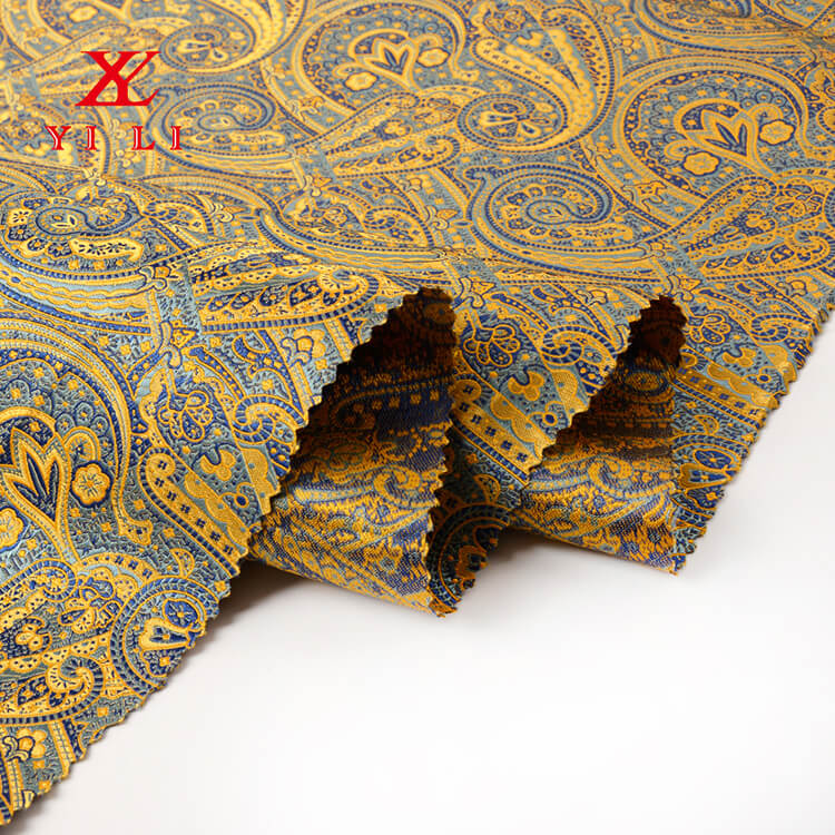 100 % šilko audiniai kaklaraiščiams Jacquard Paisley šaltų čekių dizainas