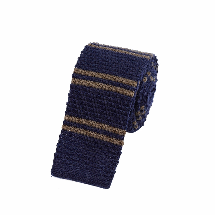 Men’s Wool Knit Tie Slim Skinny Square Necktie
