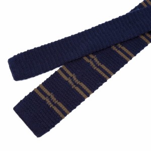 Cravate en tricot de laine pour hommes Slim Skinny Square Cravate