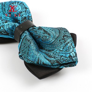 Heren Floral Paisley Pre-tied Bow Tie Classic Formele Woven Silk Bowtie