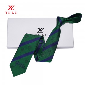 Tkané polyesterové kravaty na mieru s vlastným dizajnom loga