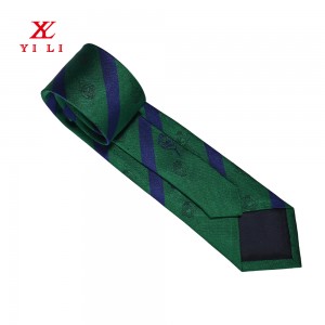 Өзіңіздің логотип дизайнымен тоқылған полиэфирден жасалған галстуктар