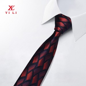 100% mikropolyester tkaná kravata s lesklým vláknom