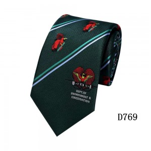 Luksuzna zelena prugasta tkana muška kravata privatne marke