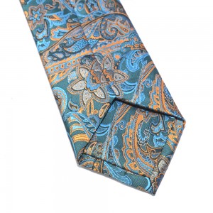Kaklaraiščiai gamyklos OEM rankų darbo pigūs poliesterio Paisley kaklaraiščiai