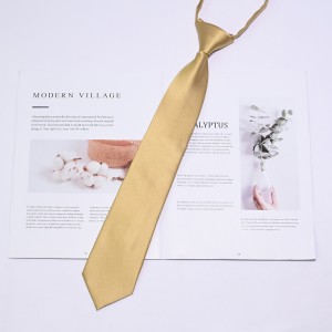 定制丝绸编织预系拉链领带，适合 Shcool 男孩青少年