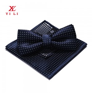 Saƙa Silk Mens Classic Dot Party Daidaitacce Bikin Bakan Tie