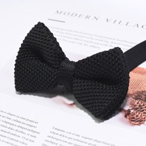 2021 Fashion Jumla ya Polyester Knitted Bow Tie Kwa Wanaume