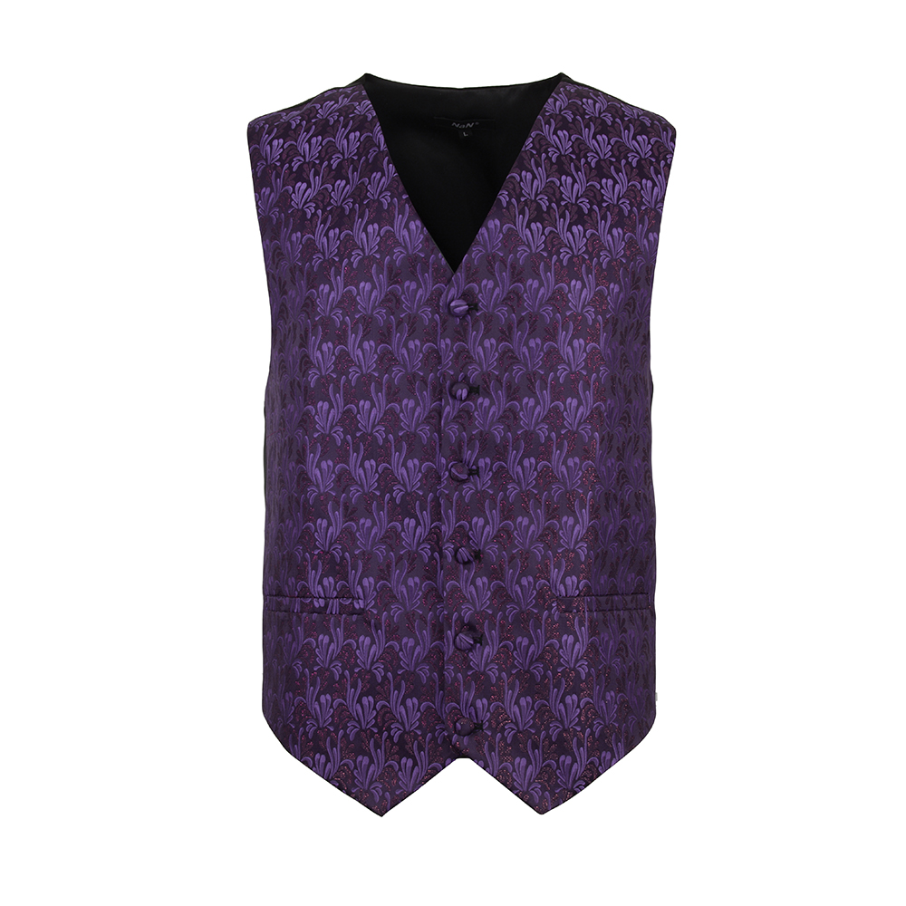 100% Silk Jacquard Vest Fabric Ga Maza Waistcoat