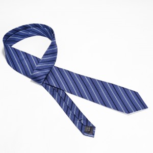 Corbata de raias de seda tecida de moda para homes: ideal para vodas, festas, disfraces, Halloween