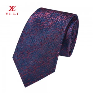 Cravate tissée 100% micro polyester avec fil brillant