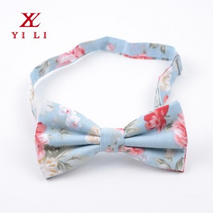 100% Cotton ရိုက်နှိပ်ထားသော Bow Ties New Arrival Colorful Floral Pattern for Men