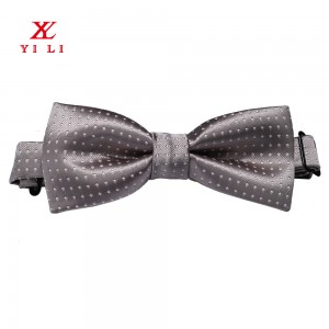 ယက်လုပ်ထားသော Silk Mens Classic Dot Party ချိန်ညှိနိုင်သော Wedding Bow Tie