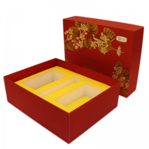 მორგებული თაფლის ქილა შესაფუთი ყუთი, საკვების ქაღალდის ყუთები საჩუქრის ქაღალდის ჩანთით