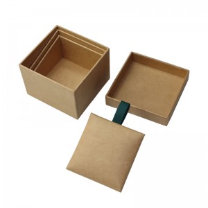 Trajnostna embalaža, okolju prijazna trda škatla, škatla iz kraft papirja z ovojom