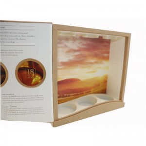 Luksuzna škatla/embalaža za vino, 4C in PMS, UV ali ofsetni tisk, žigosanje folije, reliefni tisk