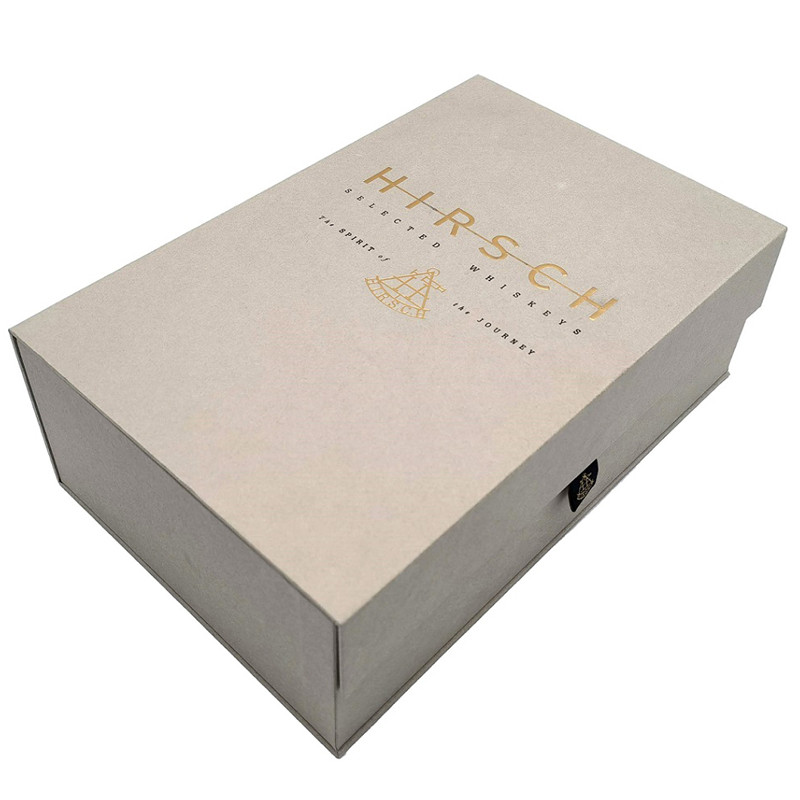 Luksuzna embalaža za vino, visokokakovostne knjižne papirnate škatle z zavihkom iz tkanine, zapiranje z magneti Predstavljena slika