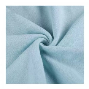 Fashion design poly cotton TC weft plain dyed brushed baby french terry knitting fabric para sa hoodies