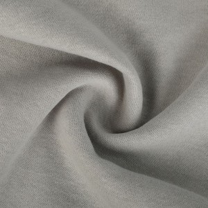 80%pambıq 20%Polyester CVC Fransız terri fırçalanmış fleece kapüşonlu parça