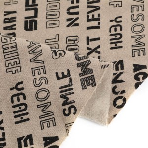 2022 nouveau 32S CVC motif de lettre imprimé tricoté peigné tissu polaire français pour sweats à capuche