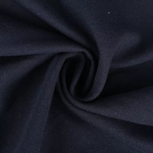 Kualitas tinggi kain jersey tunggal Solid fashion 170GSM Hitam 97% C 3% SP Pique Knit Fabric untuk Polo Shirt