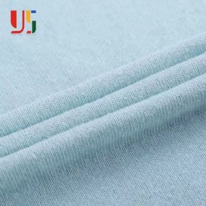 Ново пристигнување Најновиот дизајн сина поли памучна tc ткаена обична обоена брусена фротир ткаенина за плетење за џемпер