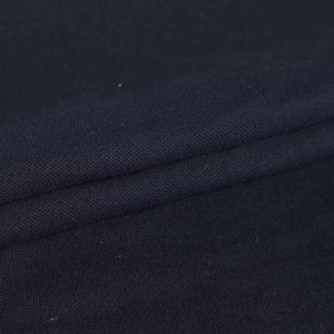 Kualitas tinggi kain jersey tunggal Solid fashion 170GSM Hitam 97% C 3% SP Pique Knit Fabric untuk Polo Shirt