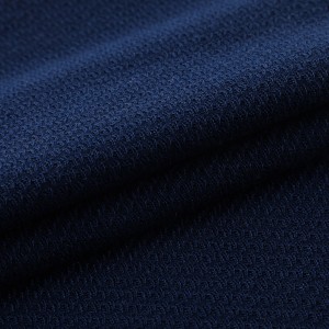 គុណភាពខ្ពស់ 40s Poly Spun Hacci Waffle Fabric 100% Polyester Fabric for Sweater