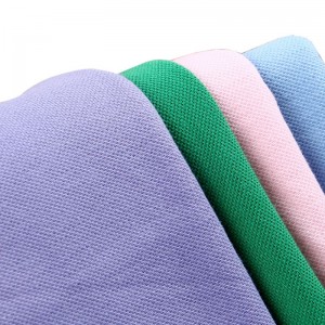 Fomba vaovao namboarina 30S Plain Dyed 100% polyester Pique Polo Knit Fabric