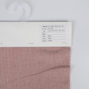 Odevná tkanina 100% bavlnená priadza farbená francúzskym froté úpletom na zimné oblečenie
